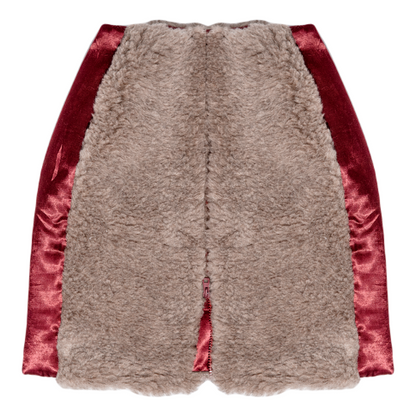 Woolen Women's Short Skirt - Beige